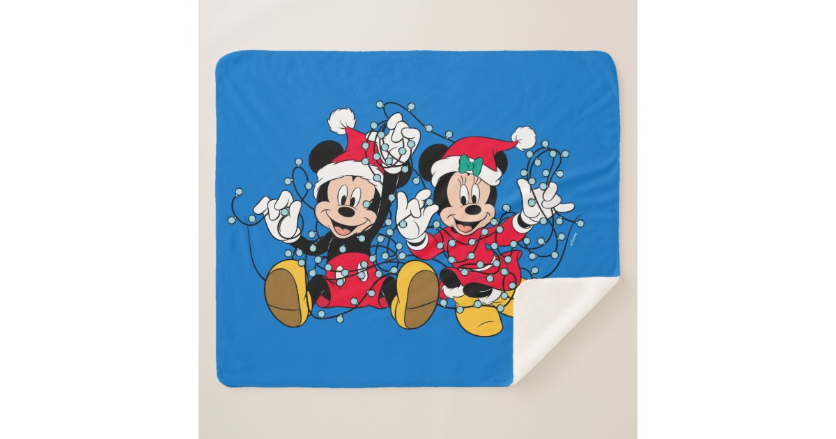 Disney Mickey Mouse & Friends Christmas Sherpa Fleece Throw