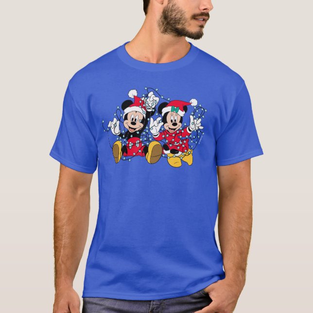 Mickey & Minnie |Christmas Lights T-Shirt (Front)