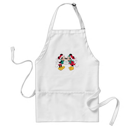 Mickey  Minnie  Christmas Love Adult Apron