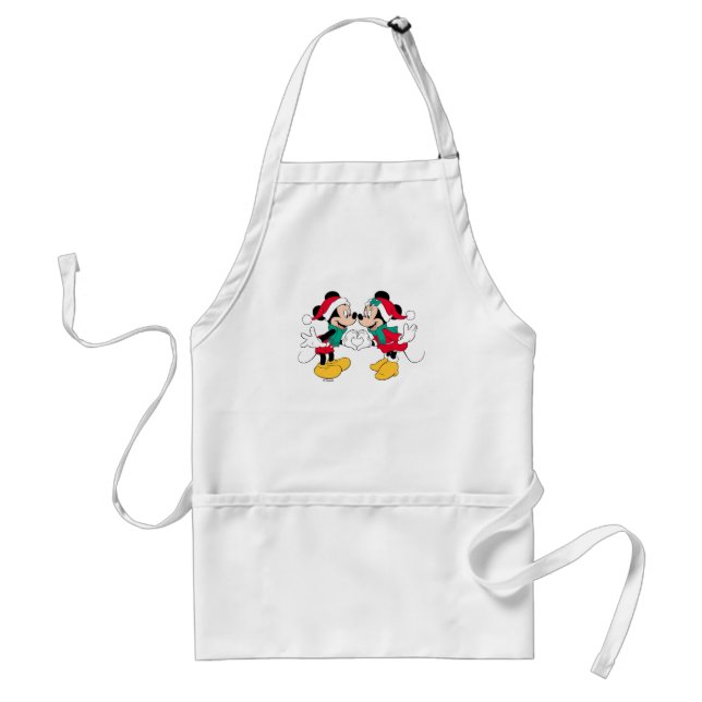 Mickey & Minnie | Christmas Love Adult Apron (Front)