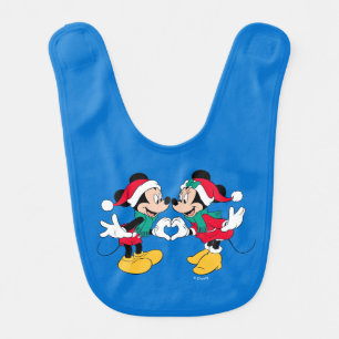 Mickey & Minnie   Christmas Love Baby Bib