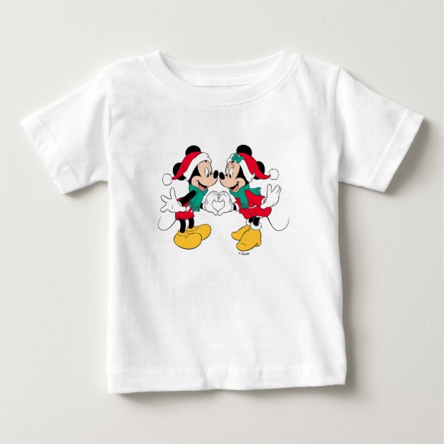 Mickey & Minnie | Christmas Love Baby T-Shirt (Front)