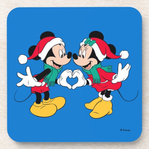 Mickey  Minnie  Christmas Love Beverage Coaster
