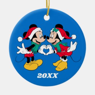 Mickey & Minnie | Christmas Love Ceramic Ornament