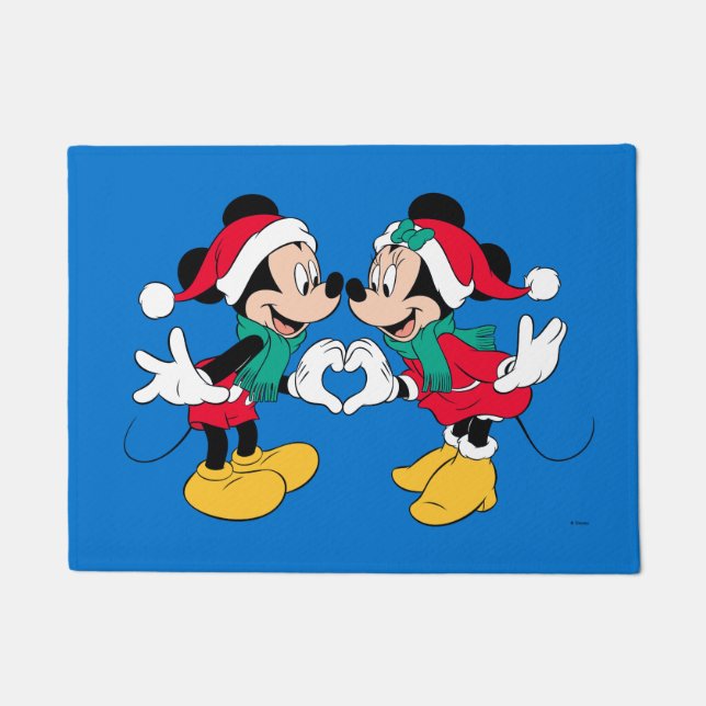 Mickey & Minnie | Christmas Love Doormat (Front)