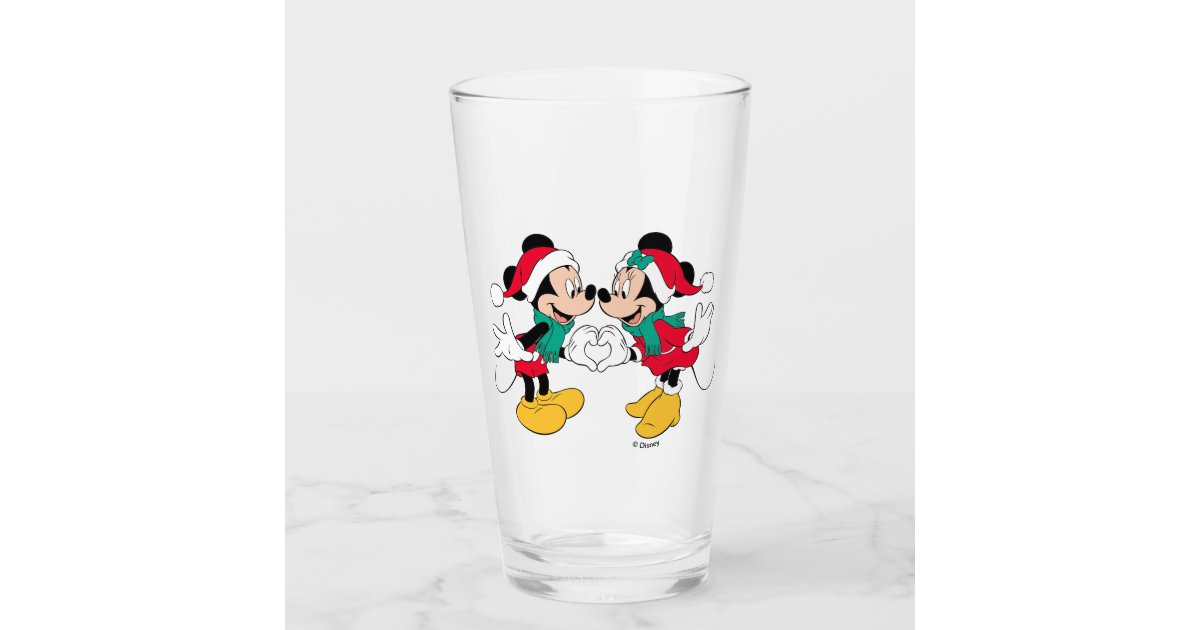 Disney Mickey & Minnie Mouse Pint Glassware Set 16oz