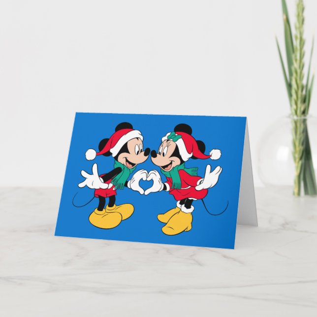 Mickey & Minnie | Christmas Love Holiday Card (Front)