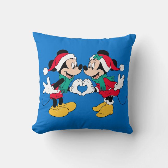 Mickey & Minnie | Christmas Love Throw Pillow (Front)
