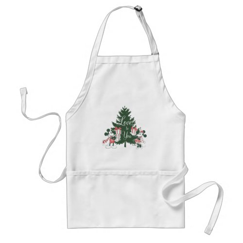 Mickey  Minnie  Christmas Love to You Adult Apron