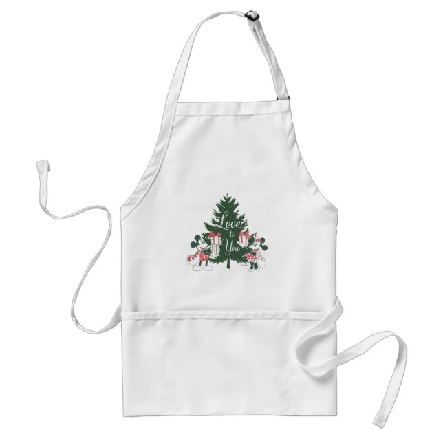 Mickey & Minnie | Christmas Love to You Adult Apron (Front)