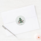 Mickey & Minnie | Christmas Love to You Classic Round Sticker (Envelope)