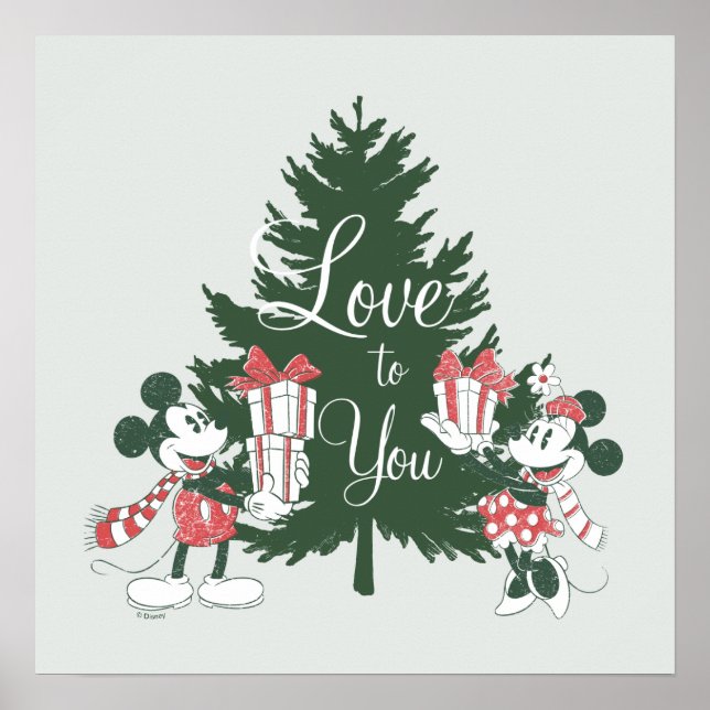 Mickey & Minnie | Christmas Love to You Poster (Front)