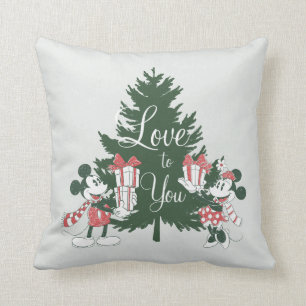 Mickey & Minnie Christmas Love to You Throw Pillow