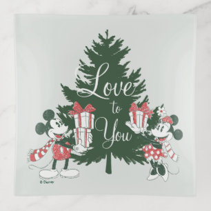 Mickey & Minnie Christmas Love to You Trinket Tray