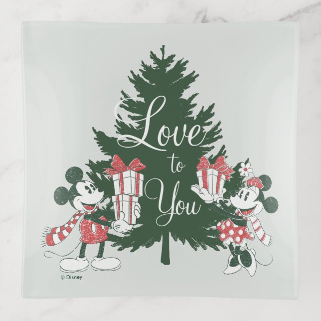 Mickey & Minnie | Christmas Love to You Trinket Tray (Front)