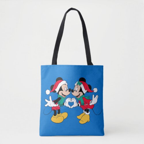 Mickey  Minnie  Christmas Love Tote Bag