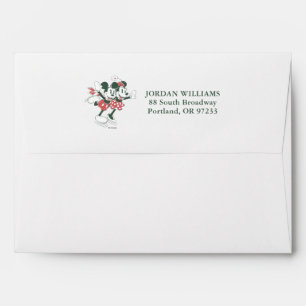 Mickey & Minnie Christmas Skating Noel Envelope
