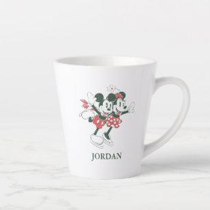 Mickey & Minnie   Christmas Skating Noel Latte Mug