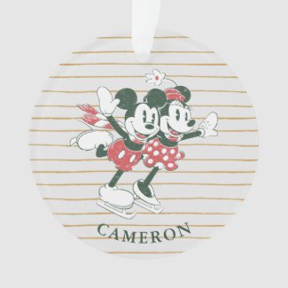 Mickey & Minnie | Christmas Skating Noel Ornament