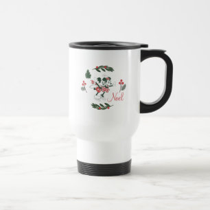 Mickey & Minnie Christmas Skating Noel Travel Mug