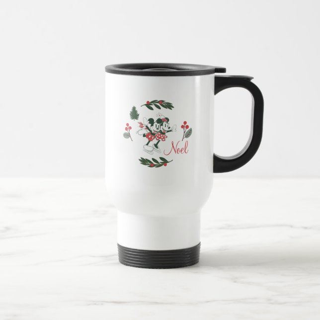 Mickey & Minnie | Christmas Skating Noel Travel Mug (Right)