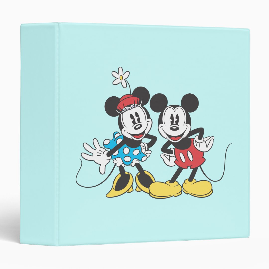 Mickey & Minnie | Classic Pair 3 Ring Binder | Zazzle