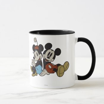 Mickey & Minnie | Classic Pair Sitting Mug by MickeyAndFriends at Zazzle