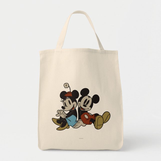 Mickey & Minnie | Classic Pair Sitting Tote Bag (Front)