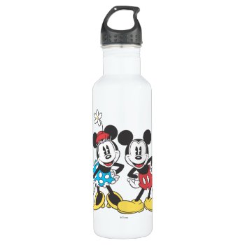 Mickey & Minnie | Classic Pair Stainless Steel Water Bottle by MickeyAndFriends at Zazzle