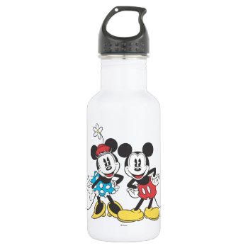 Mickey & Minnie | Classic Pair Water Bottle by MickeyAndFriends at Zazzle