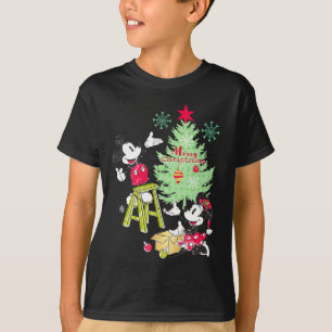 Mickey Minnie Clic Christmas Tree  T-Shirt