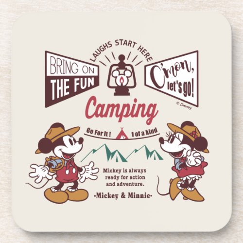 Mickey  Minnie  Cmon Lets Go Beverage Coaster