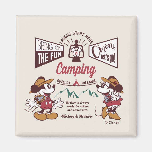 Mickey & Minnie | C'mon Let's Go! Magnet (Front)