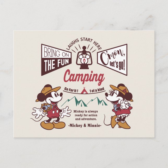 Mickey & Minnie | C'mon Let's Go! Postcard (Front)