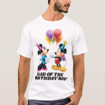 Mickey & Minnie | Dad of the Birthday Boy T-Shirt<br><div class="desc">Celebrate your little boy's birthday with this "Dad of the Birthday Boy" Mickey and Minnie shirt.</div>