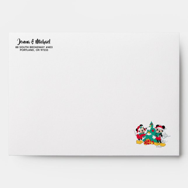 Mickey & Minnie | Decorate the Christmas Tree Envelope (Front)
