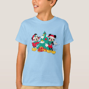 Mickey & Minnie   Decorate the Christmas Tree T-Shirt