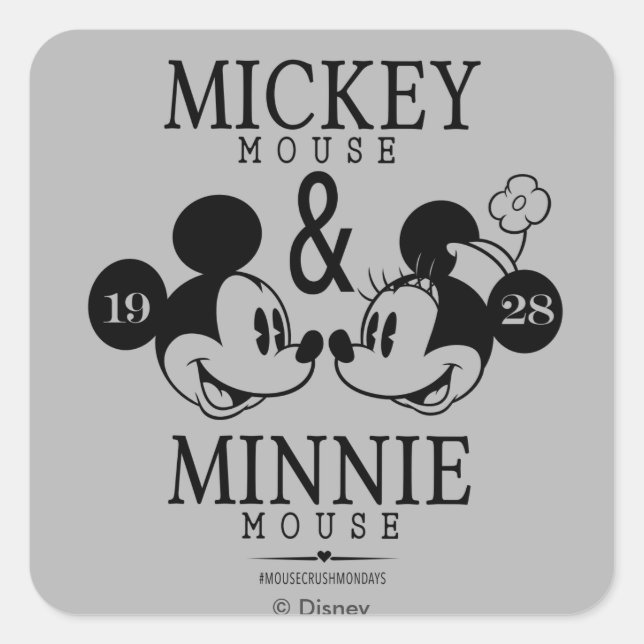 Mickey & Minnie | Est. 1928 Square Sticker (Front)