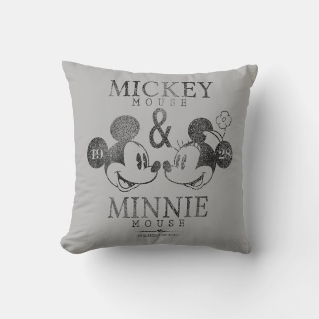 Mickey & Minnie | Est. 1928 Throw Pillow (Front)