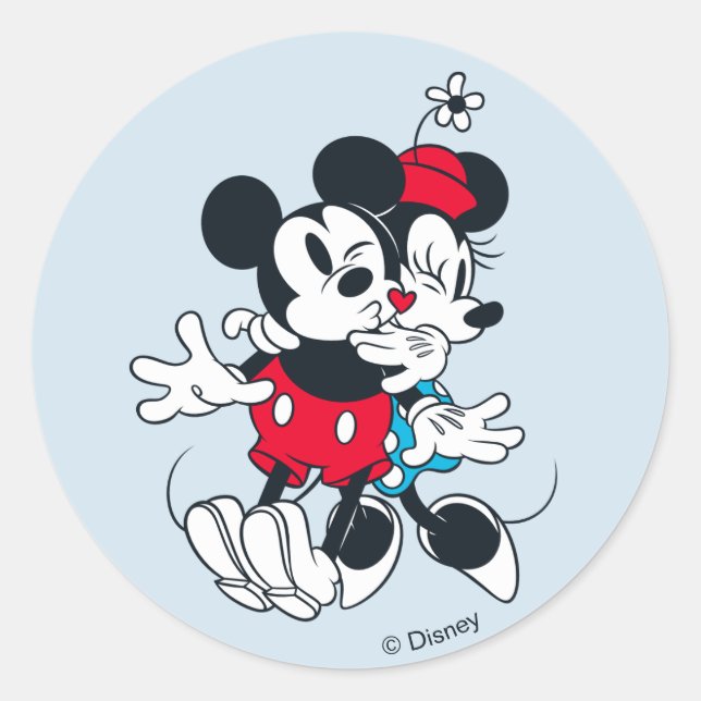 Mickey & Minnie | Forever Love Classic Round Sticker (Front)