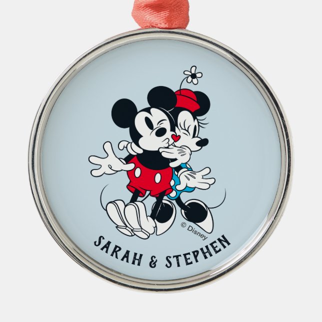 Mickey & Minnie | Forever Love Metal Ornament (Front)