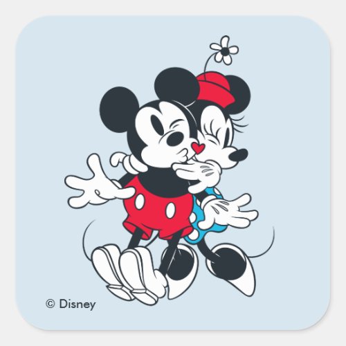 Mickey  Minnie  Forever Love Square Sticker