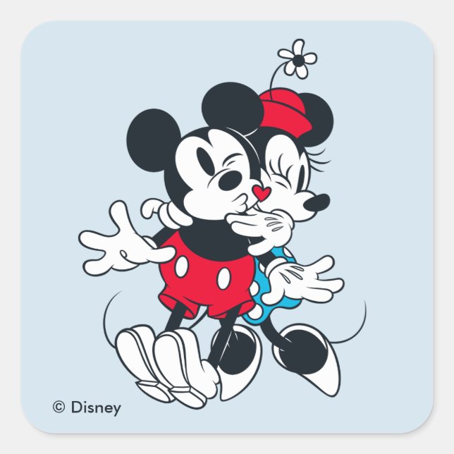Mickey & Minnie | Forever Love Square Sticker (Front)