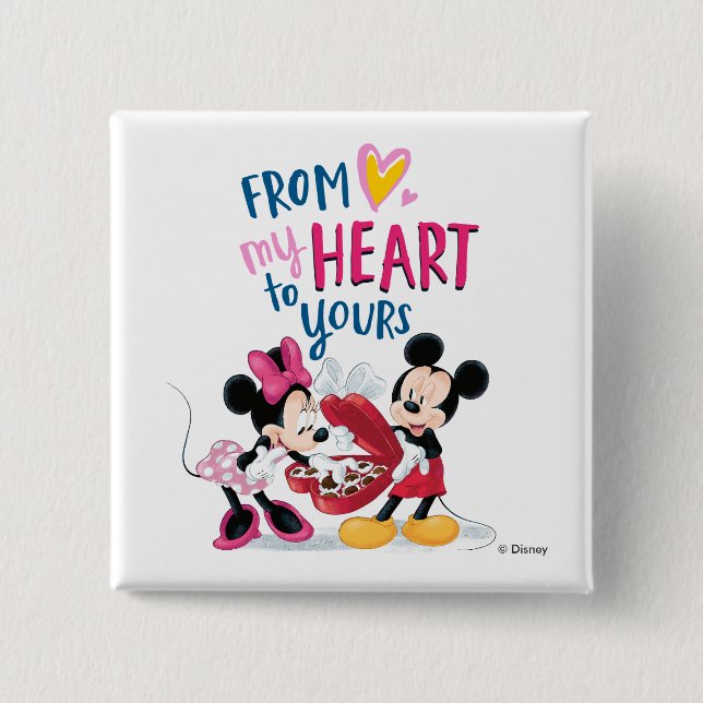 Mickey & Minnie | From My Heart to Yours Button (Front)
