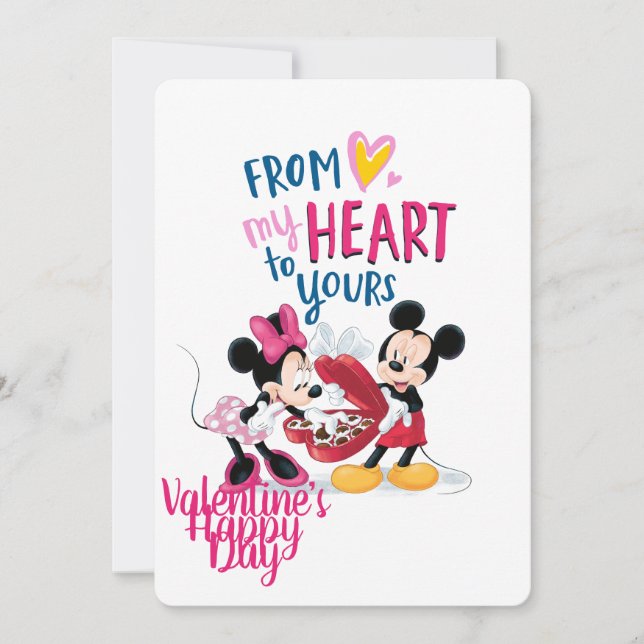 Mickey & Minnie | From My Heart to Yours Holiday Card (Front)