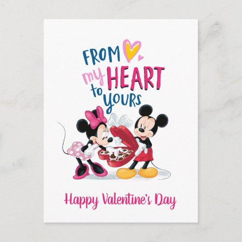 Mickey  Minnie  From My Heart to Yours Holiday Postcard