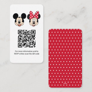 Mickey & Minnie   Gender Reveal Gift Registry Enclosure Card