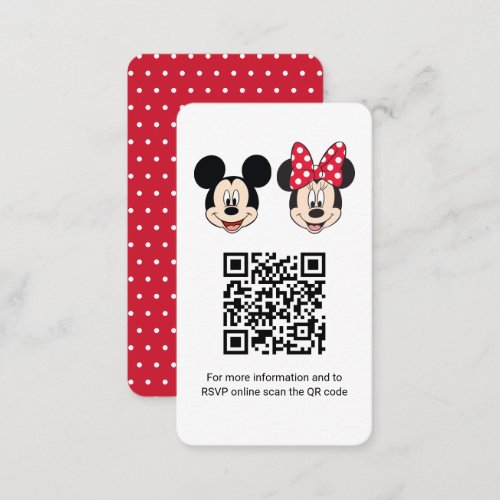 Mickey  Minnie  Gender Reveal Gift Registry Enclosure Card