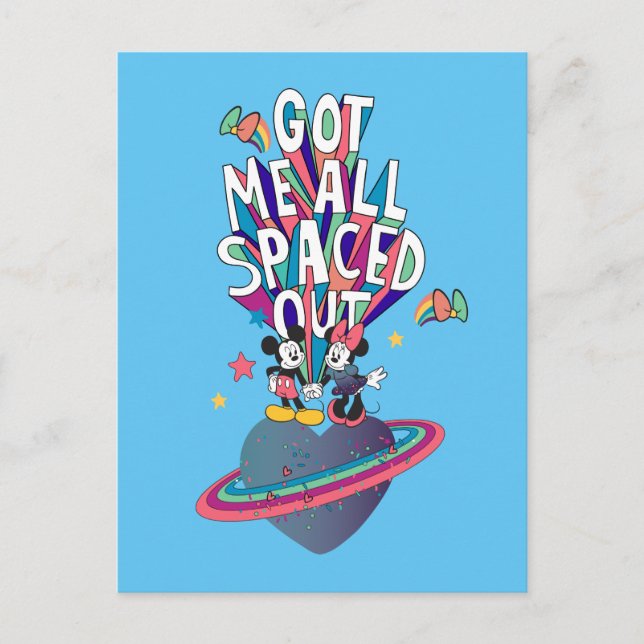 Mickey & Minnie | Got Me All Spaced Out Postcard (Front)