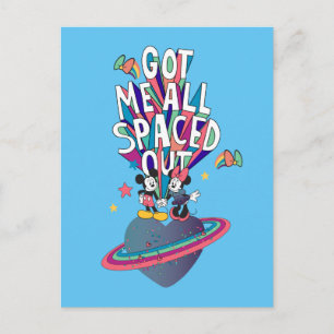Mickey & Minnie Got Me All Spaced Out Postcard